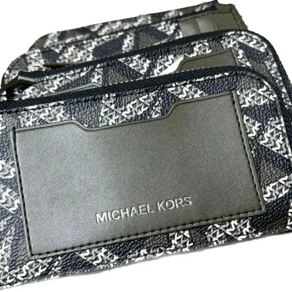 Michael Kors Mens Wallet Cooper Logo Zip-Around Wallet Olive Multi - Picture 1 of 4